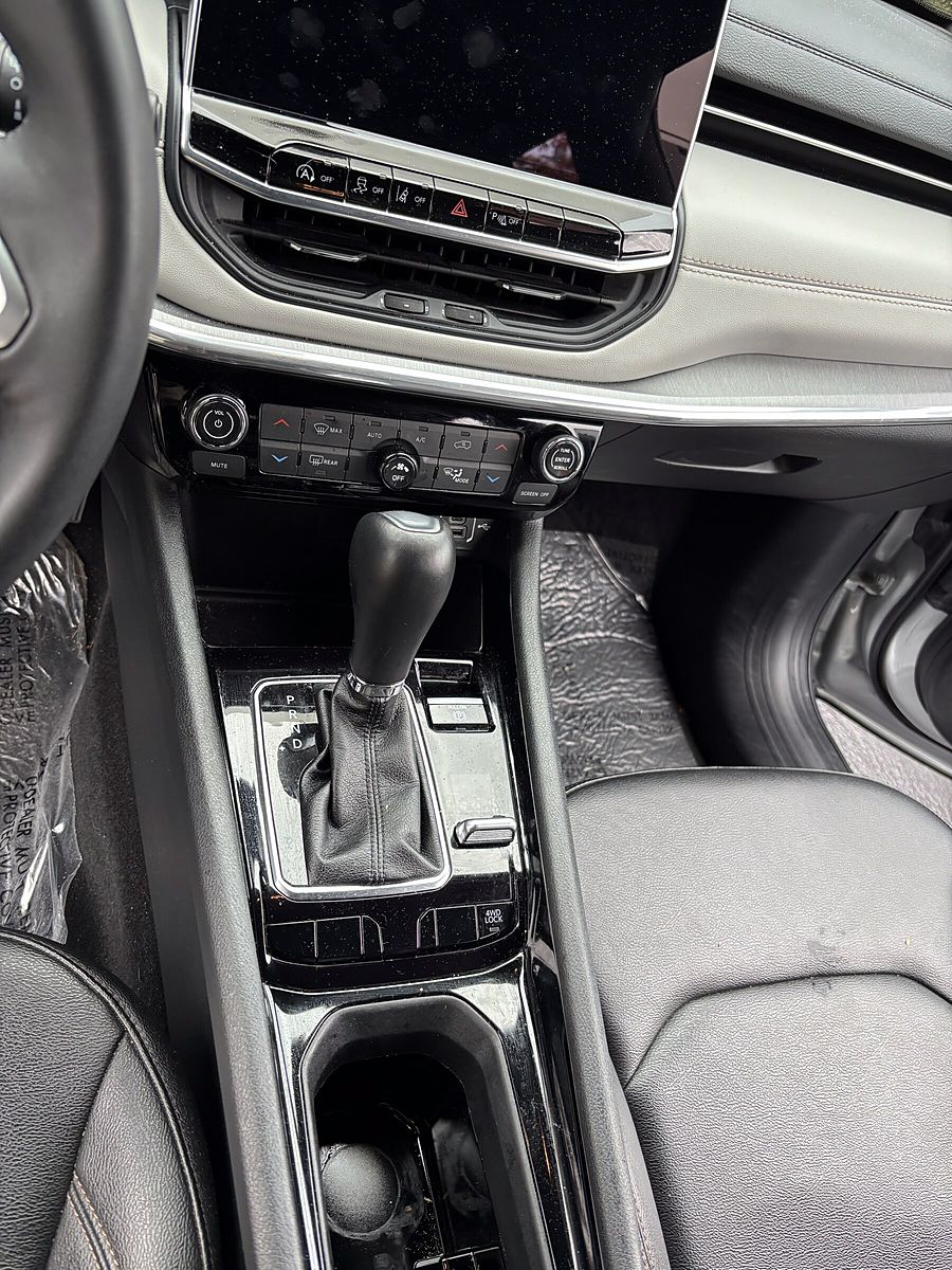 Detailed Jeep center console and dashboard
